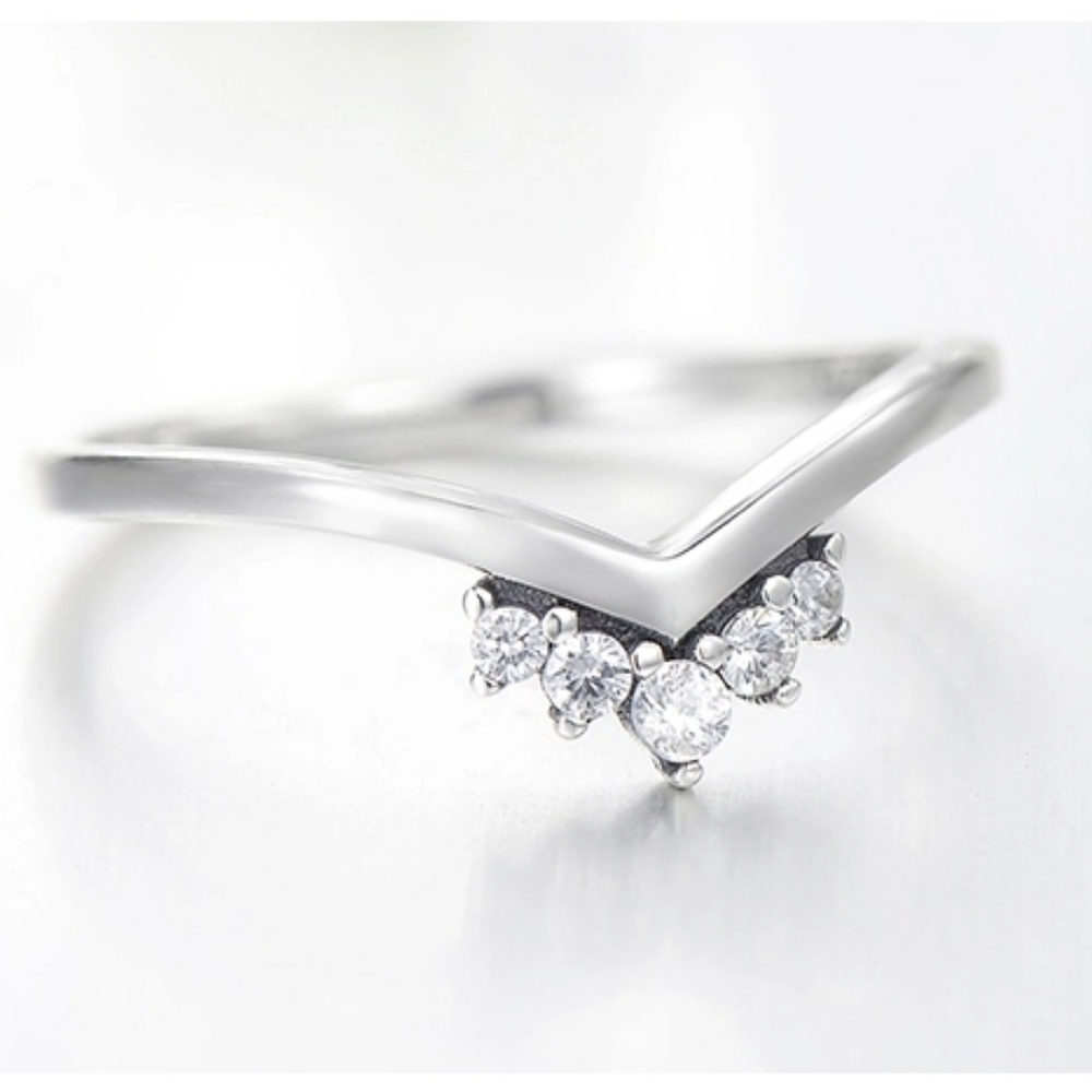 💎✨ 925 Veronica Wishbone Ring - Picture 3 of 9